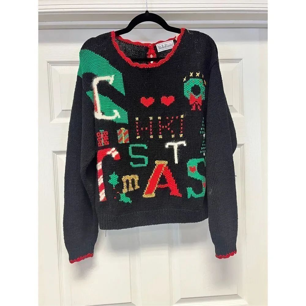 Vintage BellePointe “Christmas” Christmas Sweater sz M
